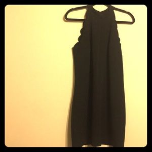 Fortune and ivy halter dress in black